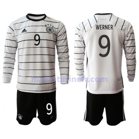 Maillot de Foot Allemagne Timo Werner 9 Domicile UEFA EURO 2020 Manches Longues - Enfant